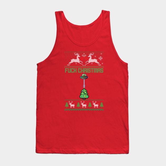 Genesis Streetwear - Alien Christmas Tank Top by retromegahero